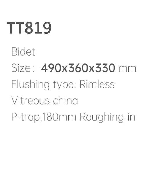 TT819 Bidet & Accessory thumbnail 2