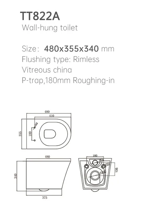 TT822A Wand-WC thumbnail 2