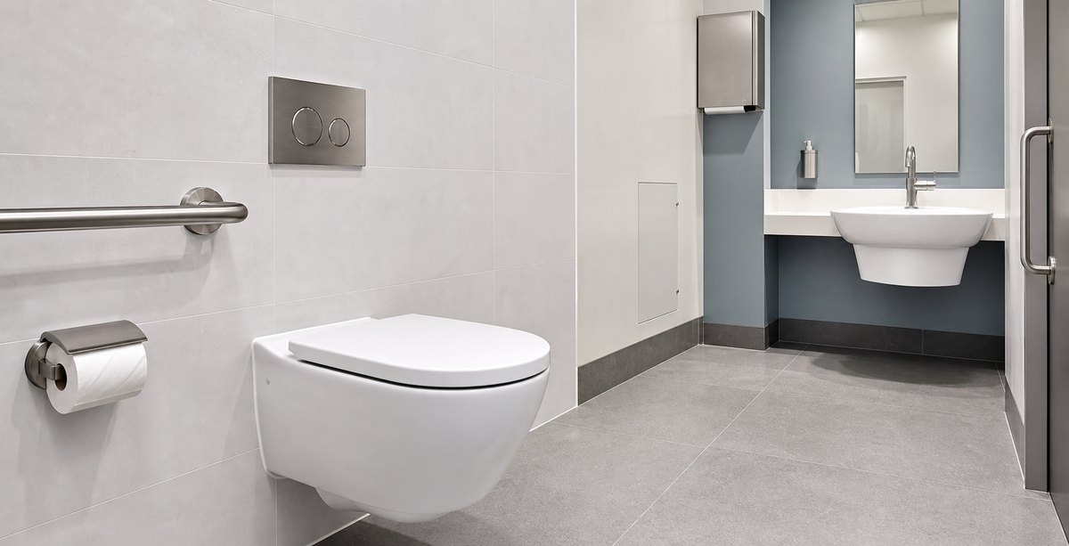 concealed toilet system solution for hospital bathrooms