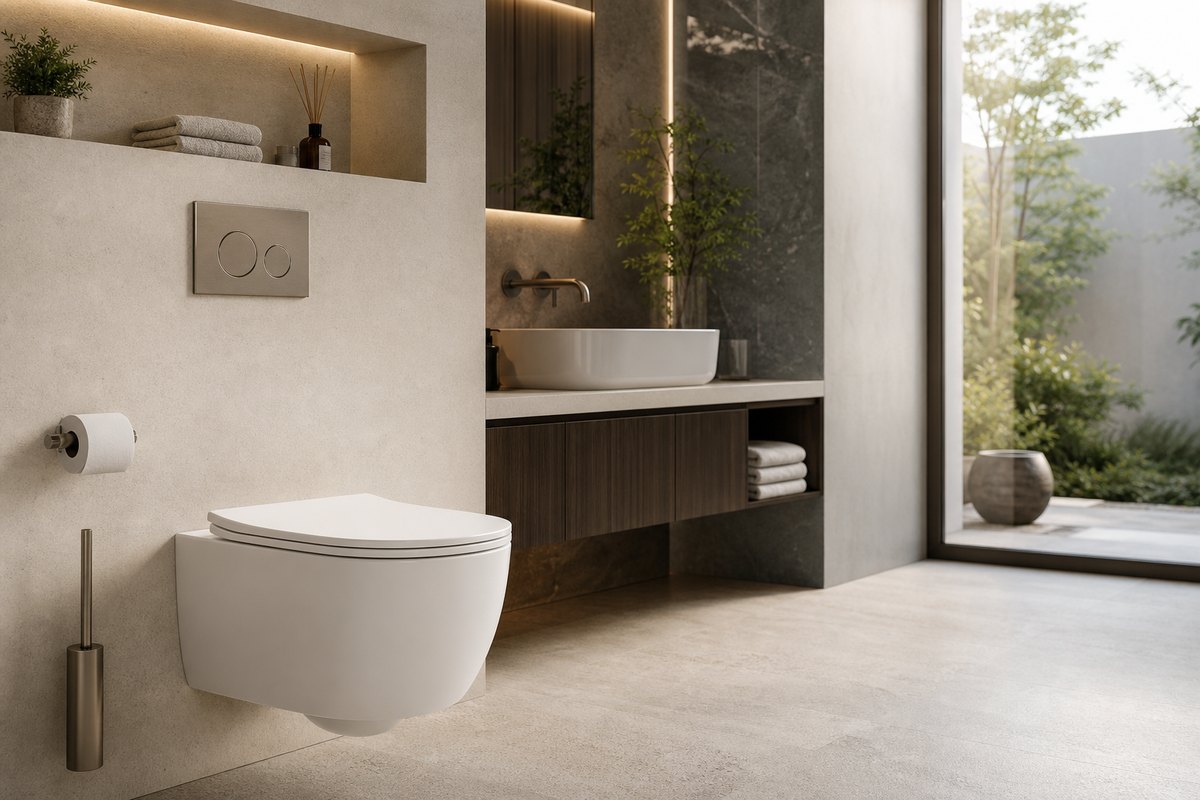 wall hung toilet solution for luxury villa bathrooms